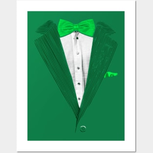 Leprechaun Suit St Patricks Day Green Irish Tuxedo Posters and Art